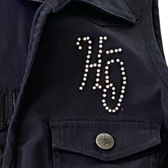 Harley-Davidson Genuine Motor Clothes Zip Front Vest Black Size M - Picture 4 of 7